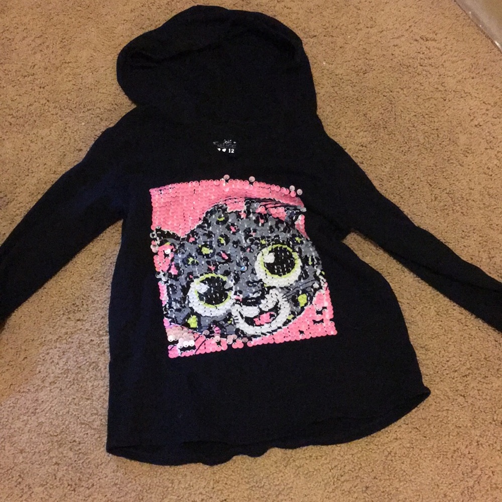 Justice size 12 reversible hoodie good condition.